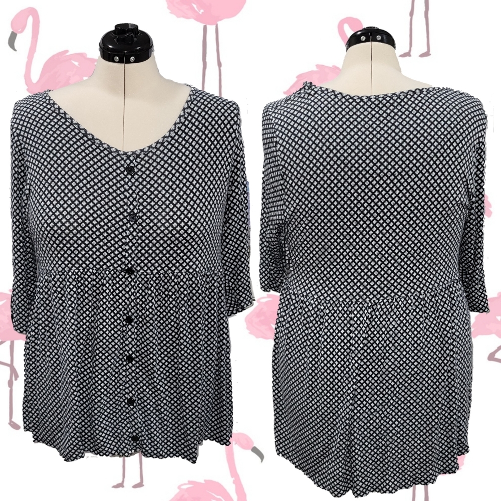 Terra & Sky Women's Babydoll
Button Front